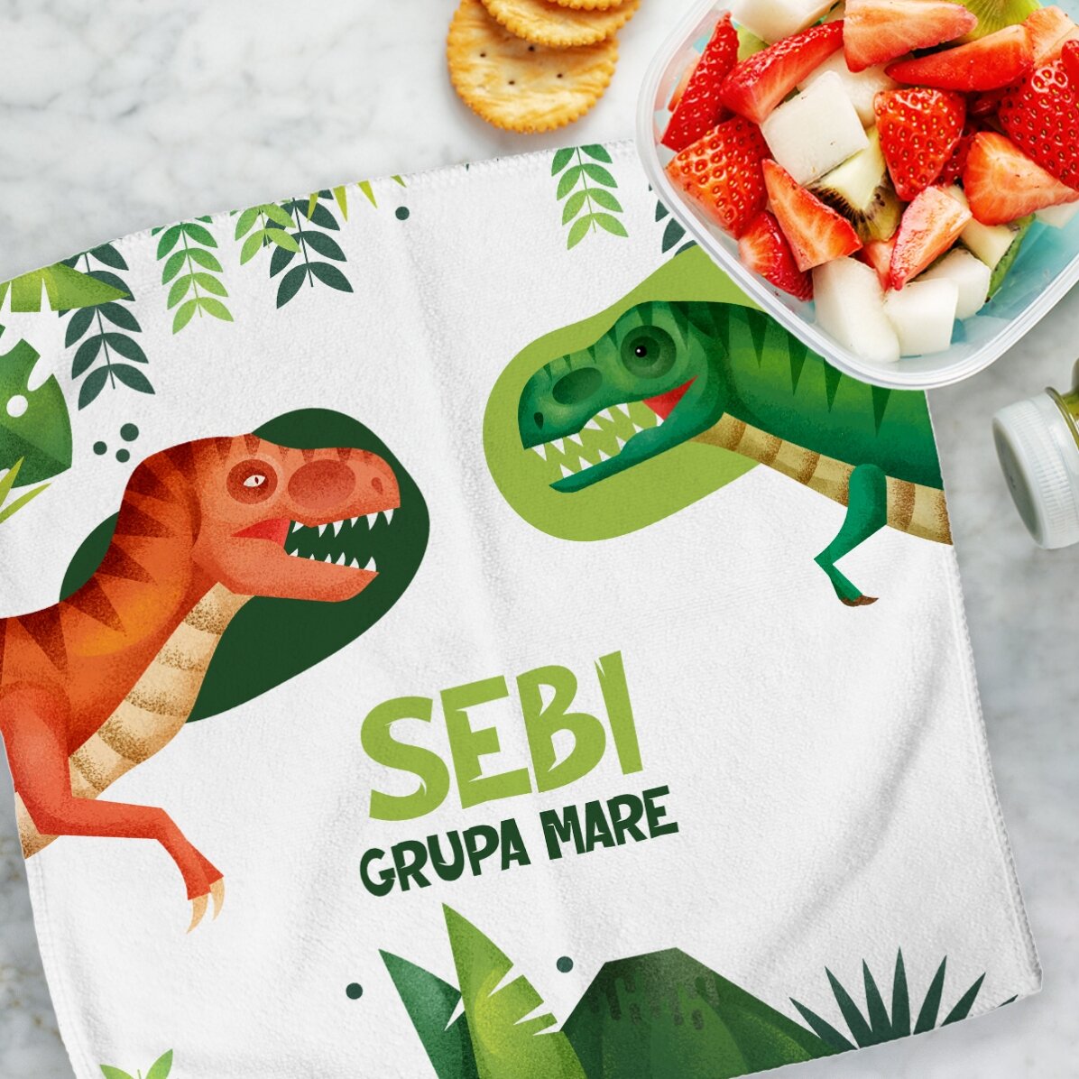 Prosop personalizat cu text - Dinozaur T-Rex